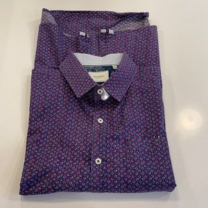 7 Diamonds Short sleeve button down casual shirt Large